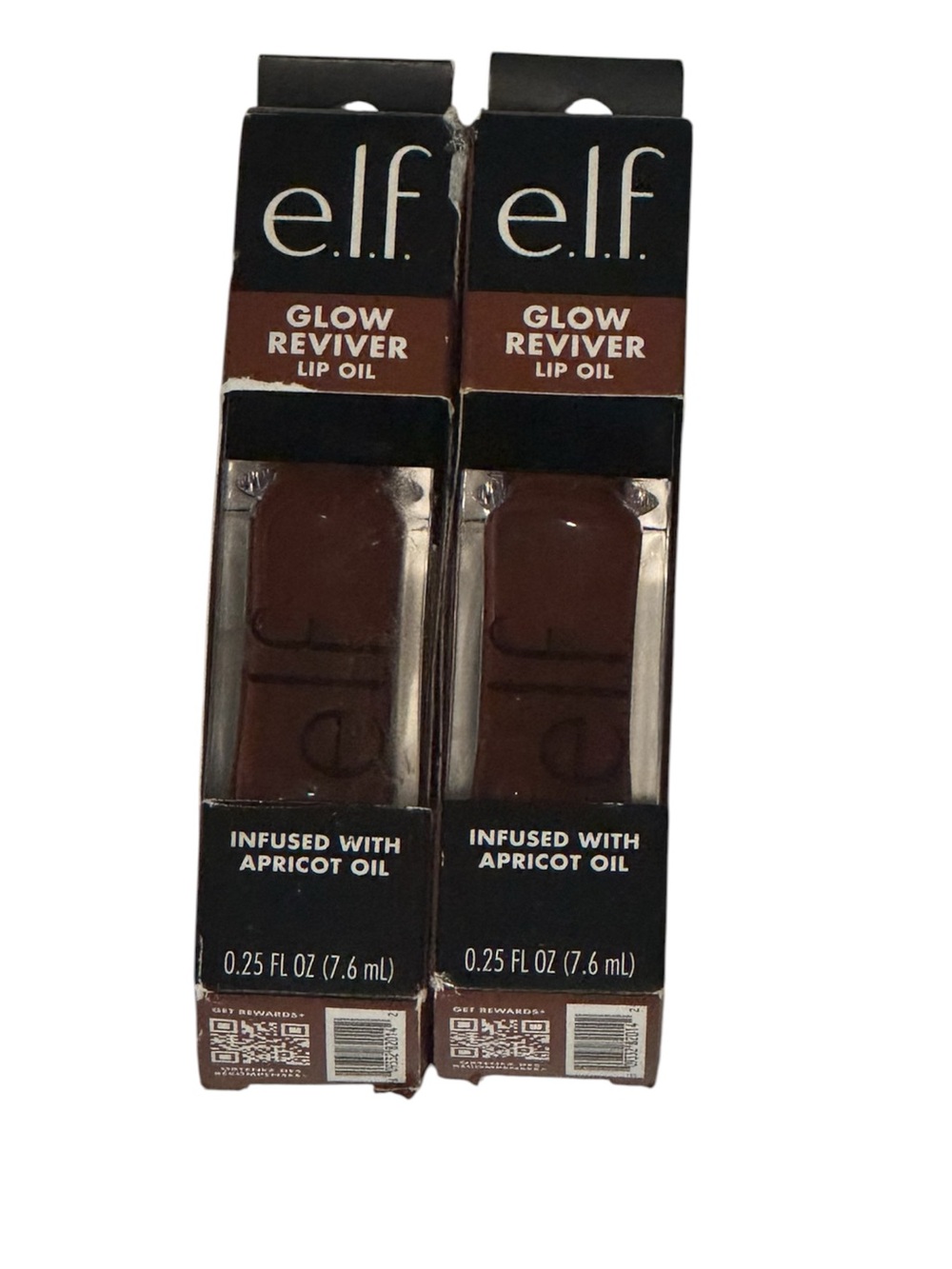 e.l.f. Glow Reviver Lip Oil - Brown Shade (Set of 2) Hot As Fudge Color